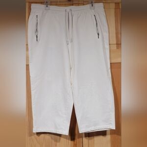 Ruby Rd Petite White Capri Pants Size PL